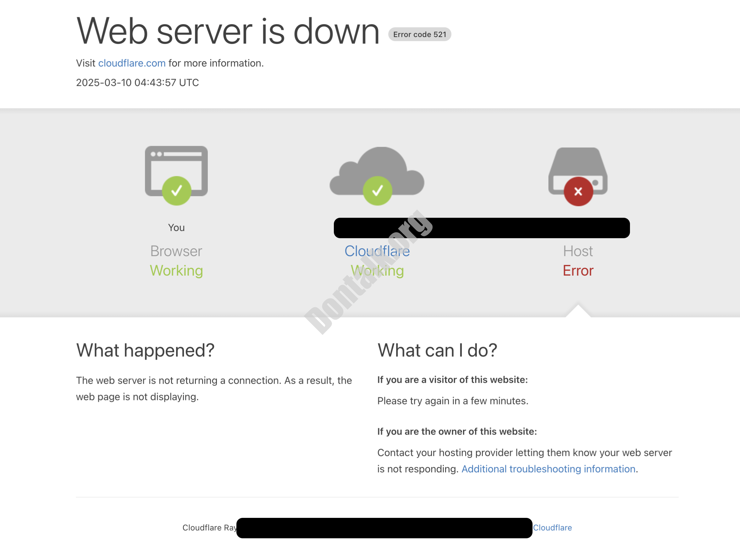 使用CloudFlareCDN,网站报错重定向次数过多或者521错误。