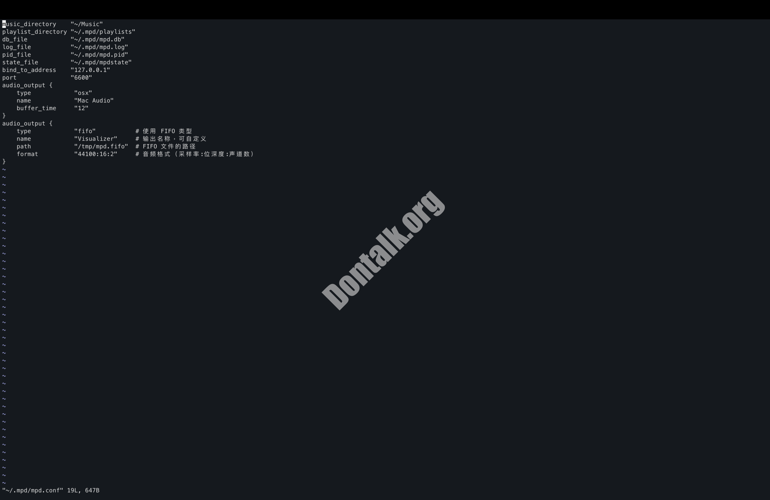 ~/.mpd/mpd.conf